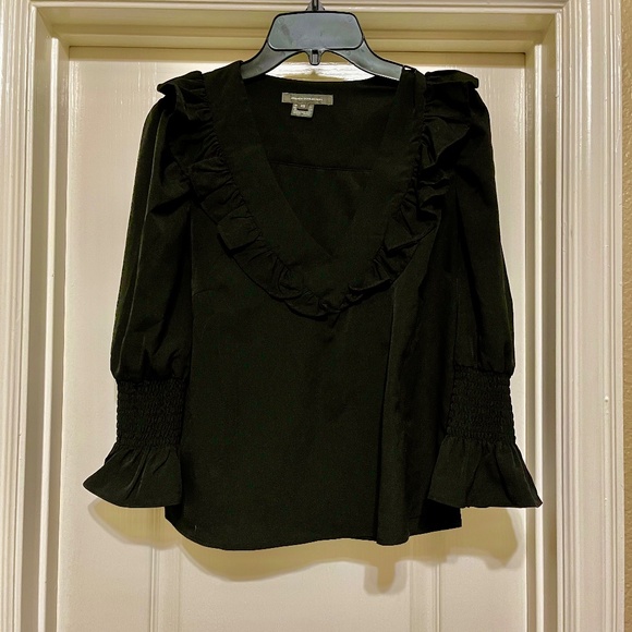 French Connection Crepe Ruffle Blouse NEW - Picture 6 of 10